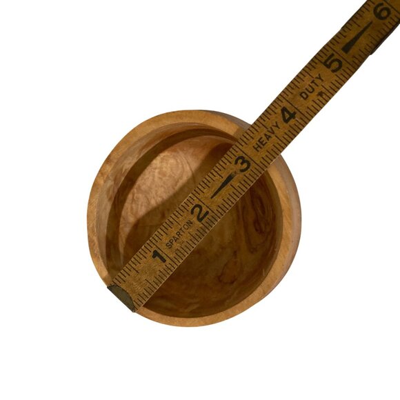 Sur La Table Olive Wood Sauce Pot Or Sugar Bowl With Matching Spoon - Picture 8 of 8